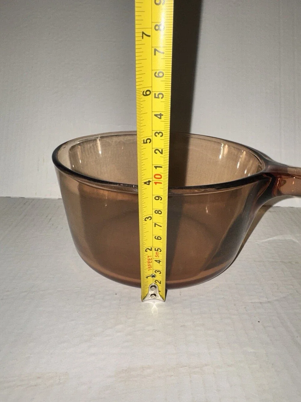 Vintage Visions Corning USA 1.5L Amber Saucepan Pot Without A Lid